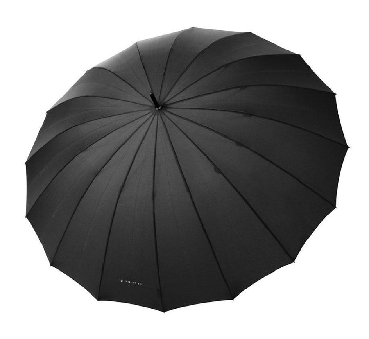 Bugatti Doorman Stick Umbrella with Wooden Handle Black