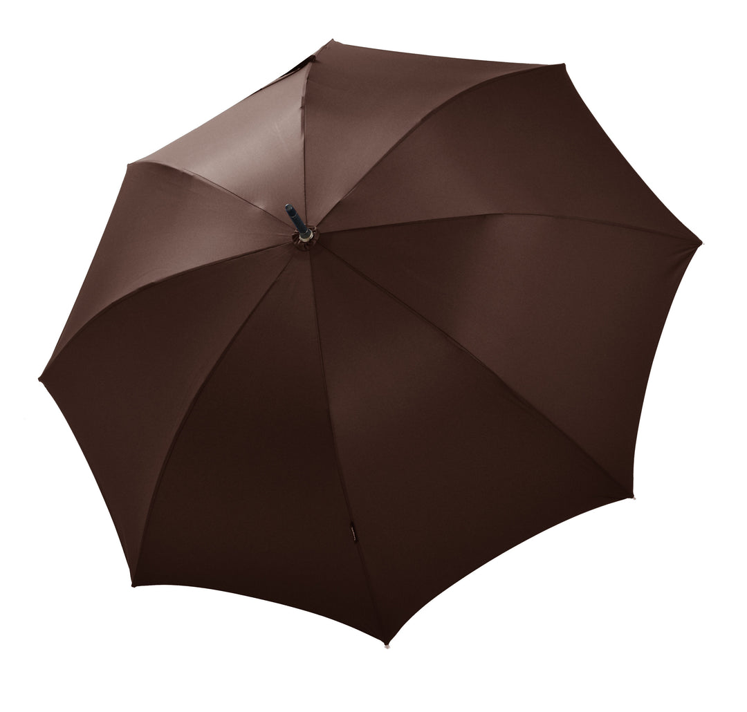 Bugatti Knight AC Automatic Stick Umbrella with Wooden Handle Brown