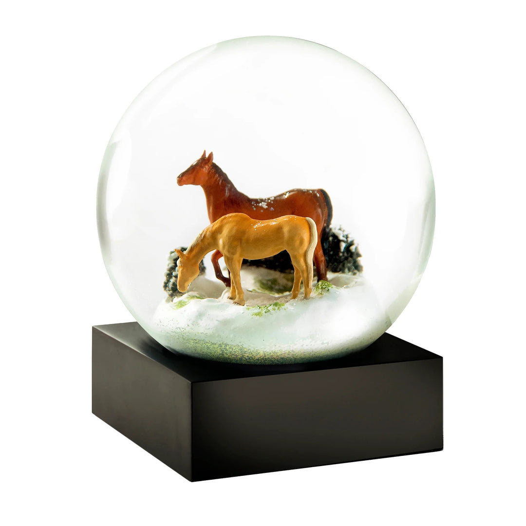 CoolSnowGlobes Horses Snow Globe