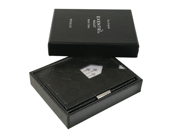 Exentri Tri-Fold Wallet - Chess Black