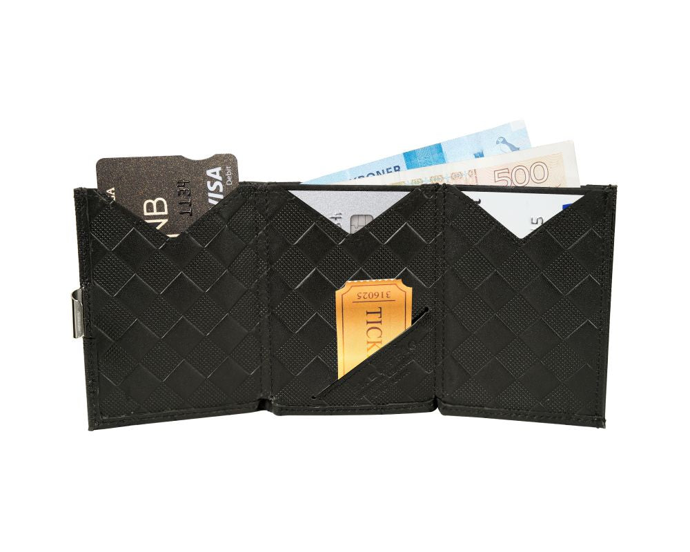 Exentri Tri-Fold Wallet - Chess Black