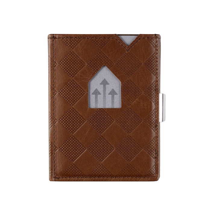 Exentri Tri-Fold Wallet - Hazelnut Chess