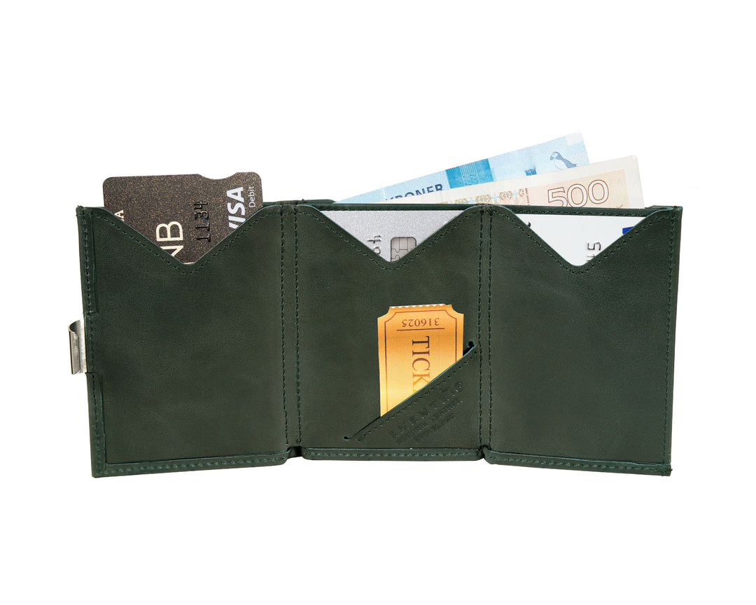 Exentri Tri-Fold Wallet - Green