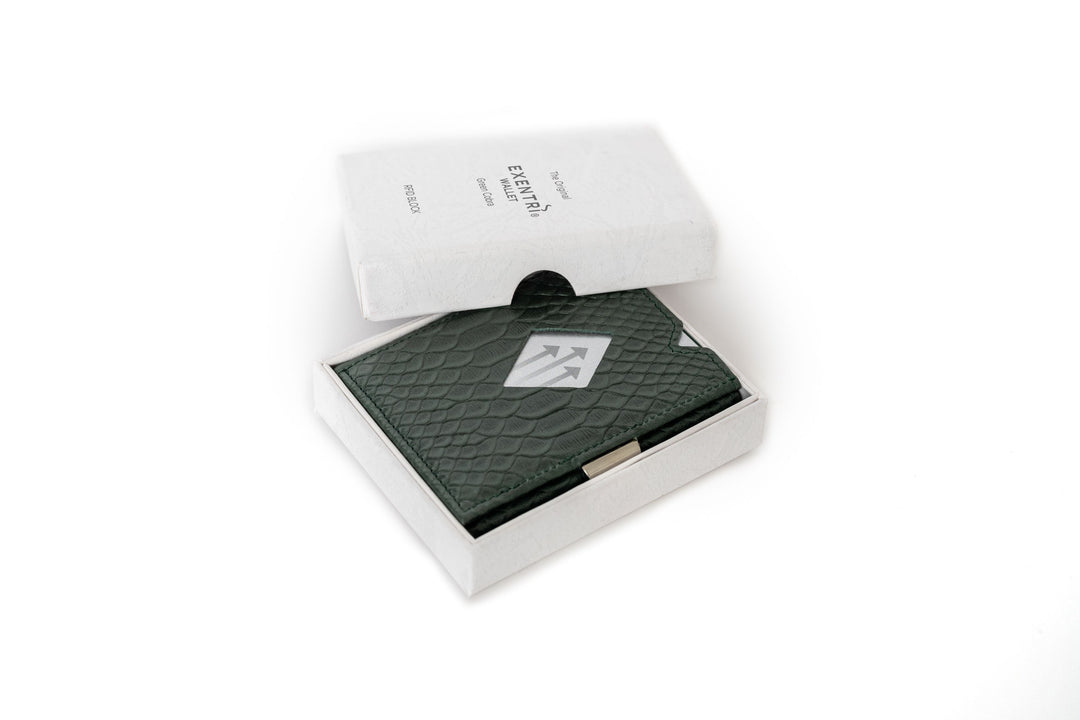 Exentri Tri-Fold Wallet - Green Cobra